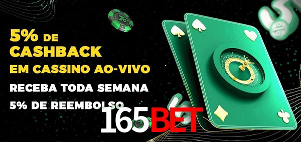 Promoções do cassino ao Vivo 165bet